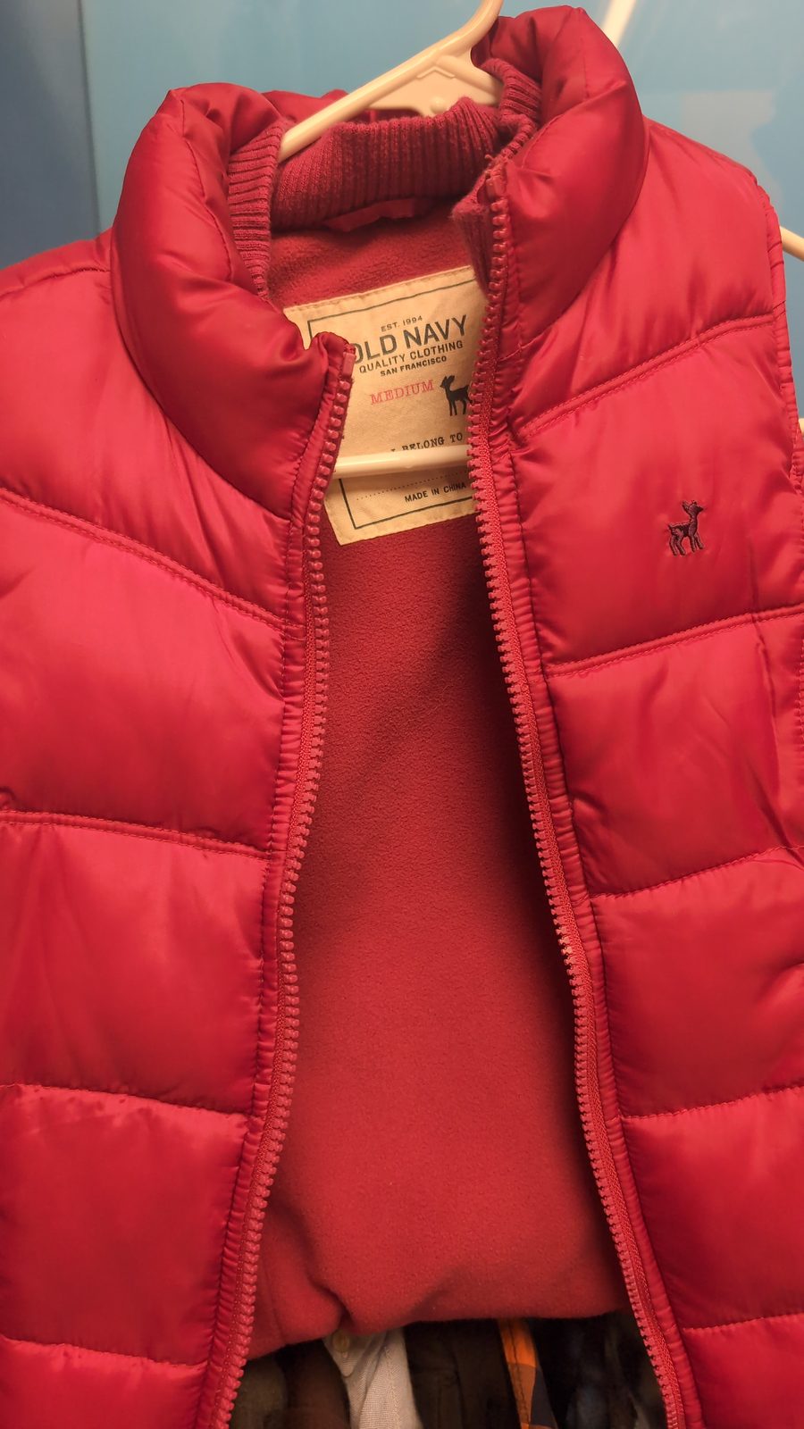 Hot pink, old navy vest